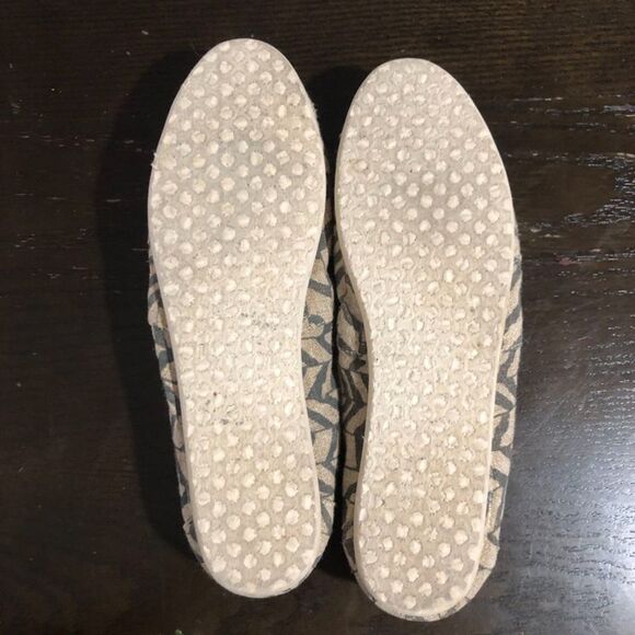 TOMS Zigzag Zebra Hemp Slip-On Espadrille Casual Shoes Size 10 - Picture 7 of 7